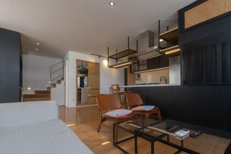 Sala de apartamento para alugar com 1 quarto, 94m² em Vila Olímpia, São Paulo