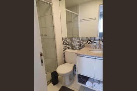 Banheiro de apartamento para alugar com 1 quarto, 33m² em Chácara Santo Antônio (Zona Sul), São Paulo