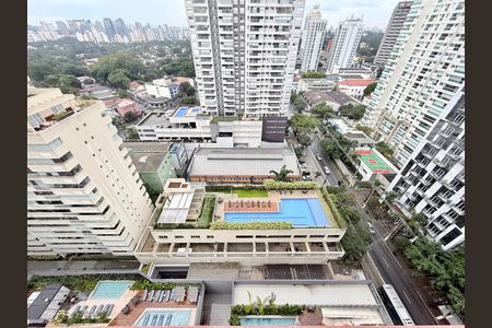 Vista  Sacada do Studio de kitnet/studio à venda com 1 quarto, 25m² em Santo Amaro, São Paulo
