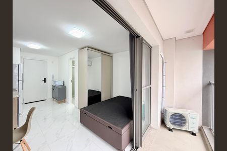 Sacada do Studio de kitnet/studio à venda com 1 quarto, 25m² em Santo Amaro, São Paulo