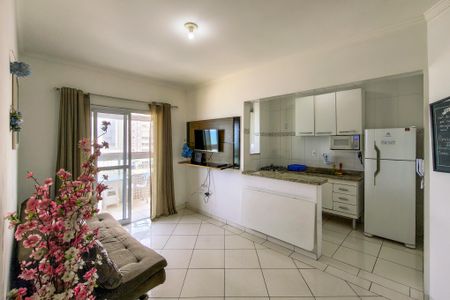 Sala de apartamento para alugar com 1 quarto, 50m² em Guilhermina, Praia Grande