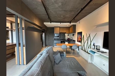 Sala de apartamento à venda com 1 quarto, 57m² em Alphaville Industrial, Barueri