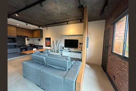 Sala de apartamento à venda com 1 quarto, 57m² em Alphaville Industrial, Barueri