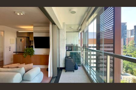 Studio à venda com 42m², 1 quarto e 1 vagaVaranda