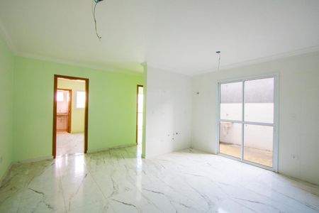 Sala/Cozinha de apartamento à venda com 2 quartos, 57m² em Parque Industriario, Santo André
