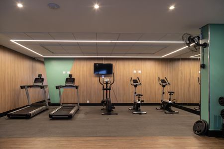 Studio para alugar com 26m², 1 quarto e sem vaga Studio para alugar com 26m², 1 quarto e sem vagaÁrea comum - Academia