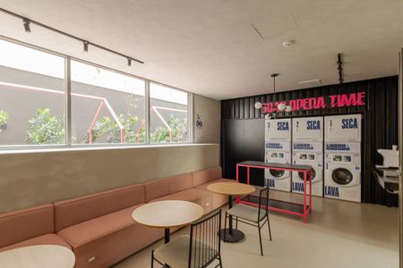 Área comum de kitnet/studio à venda com 1 quarto, 29m² em Indianópolis, São Paulo