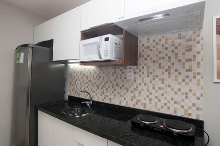Cozinha de apartamento para alugar com 1 quarto, 27m² em Cidade Baixa, Porto Alegre