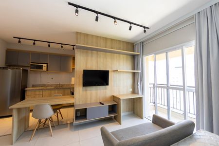 Studio para alugar com 34m², 1 quarto e sem vaga Studio para alugar com 34m², 1 quarto e sem vagaSala_Cozinha_Quarto