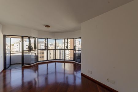 Sala de apartamento para alugar com 3 quartos, 107m² em Indianópolis, São Paulo