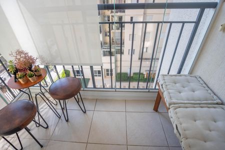 Varanda da sala  de apartamento à venda com 2 quartos, 47m² em Centro, Diadema
