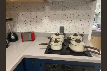 Cozinha de kitnet/studio à venda com 1 quarto, 44m² em Consolação, São Paulo