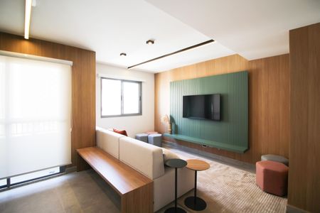 Apartamento para alugar com 25m², 1 quarto e sem vaga Apartamento para alugar com 25m², 1 quarto e sem vagaÁrea comum - Sala de Jogos