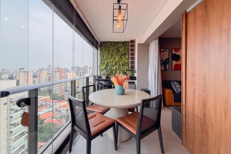 Varanda da Sala de apartamento à venda com 1 quarto, 42m² em Vila Mariana, São Paulo