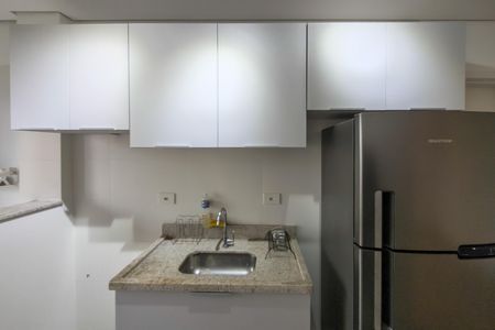 Cozinha de apartamento para alugar com 1 quarto, 50m² em Boqueirão, Praia Grande