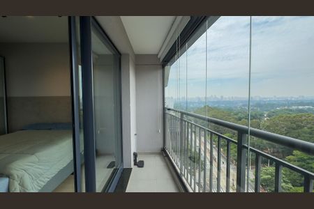 sacada de kitnet/studio para alugar com 1 quarto, 28m² em Santo Amaro, São Paulo