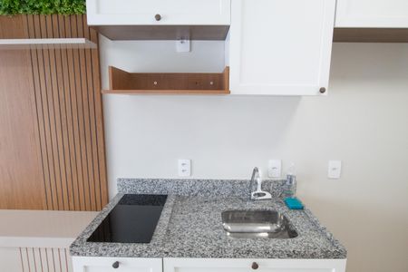 detalhe Cozinha de apartamento para alugar com 1 quarto, 29m² em Liberdade, São Paulo