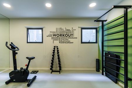 Studio para alugar com 34m², 1 quarto e sem vaga Studio para alugar com 34m², 1 quarto e sem vagaÁrea comum - Academia