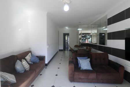 Sala de apartamento para alugar com 3 quartos, 105m² em Barra Funda, Guarujá