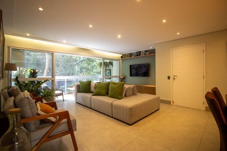 Sala  de apartamento à venda com 3 quartos, 133m² em Vila Andrade, São Paulo