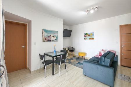 Sala de apartamento para alugar com 1 quarto, 48m² em Vila Caiçara, Praia Grande