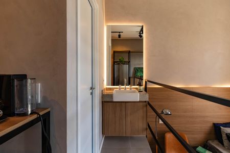 Studio para alugar com 28m², 1 quarto e sem vaga Studio para alugar com 28m², 1 quarto e sem vagaBanheiro