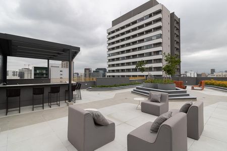 Studio para alugar com 26m², 1 quarto e sem vaga Studio para alugar com 26m², 1 quarto e sem vagaÁrea comum - Churrasqueira