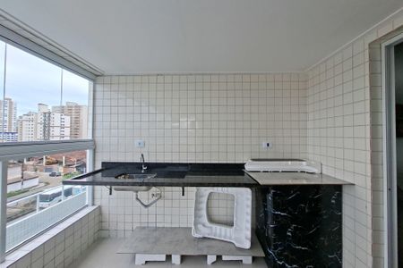Varanda da sala  de apartamento para alugar com 2 quartos, 80m² em Aviação, Praia Grande