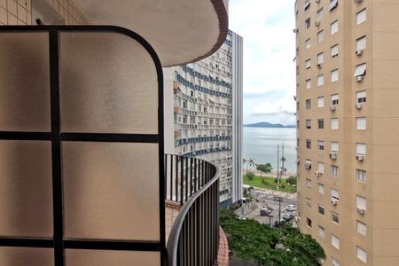 Varanda do Quarto/Sala  de kitnet/studio para alugar com 1 quarto, 37m² em Ponta da Praia, Santos