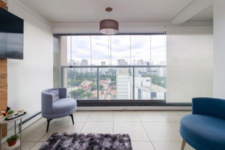 Sala de apartamento à venda com 1 quarto, 50m² em Vila Cordeiro, São Paulo
