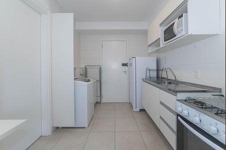 Cozinha - Lavanderia Integrada de apartamento para alugar com 1 quarto, 27m² em Jardim Caravelas, São Paulo