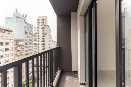 Varanda do Studio de apartamento para alugar com 1 quarto, 23m² em Vila Buarque, São Paulo