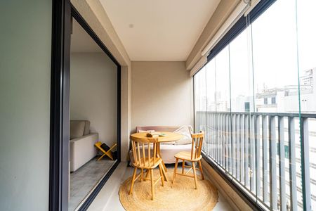 Varanda de apartamento à venda com 1 quarto, 43m² em Consolação, São Paulo