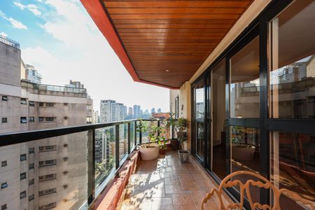 Varanda da Sala de apartamento para alugar com 4 quartos, 146m² em Vila Andrade, São Paulo