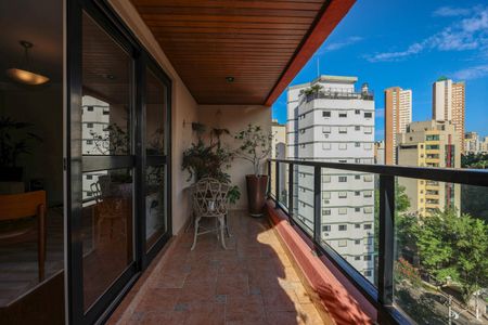 Varanda da Sala de apartamento para alugar com 4 quartos, 146m² em Vila Andrade, São Paulo