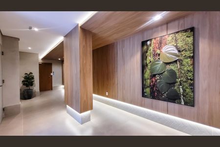 Apartamento à venda com 65m², 2 quartos e 2 vagasHall social