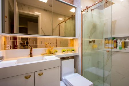 Apartamento à venda com 74m², 2 quartos e 1 vagaBanheiro do quarto 1