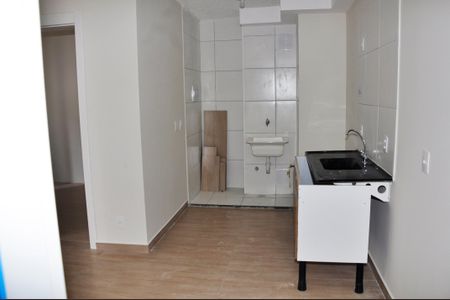 Apartamento para alugar com 38m², 2 quartos e sem vagaDetalhe - Cozinha Americana com Área de Serviço