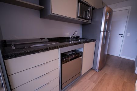Cozinha de apartamento para alugar com 1 quarto, 26m² em Butantã, São Paulo