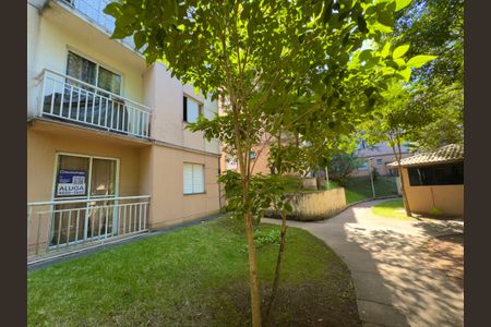 Apartamento para alugar com 44m², 2 quartos e 1 vagaPlaca instalada na fachada  do imóvel 