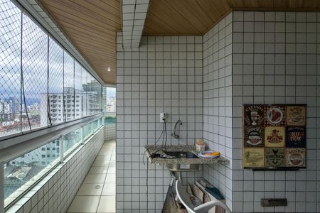 Sacada  de apartamento para alugar com 2 quartos, 112m² em Guilhermina, Praia Grande