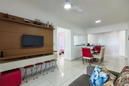 Sala  de apartamento para alugar com 2 quartos, 83m² em Vila Caiçara, Praia Grande
