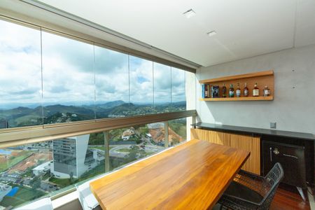 VARANDA de apartamento à venda com 2 quartos, 90m² em Vila da Serra, Nova Lima