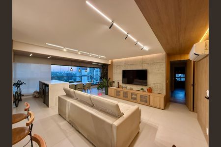 Sala  de apartamento à venda com 3 quartos, 125m² em Jardim das Acacias, São Paulo
