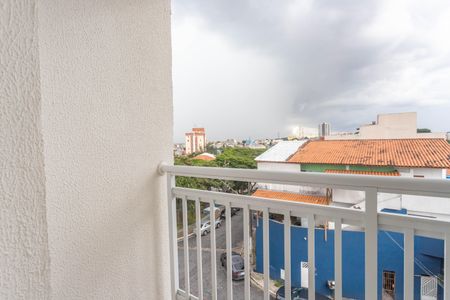 Varanda da sala  de apartamento à venda com 2 quartos, 50m² em Vila Maria Leonor, Diadema