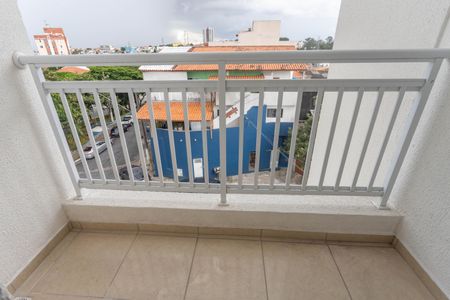 Varanda da sala  de apartamento à venda com 2 quartos, 50m² em Vila Maria Leonor, Diadema