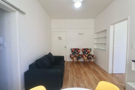 Sala de apartamento para alugar com 1 quarto, 57m² em Centro, Guarujá