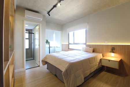 Sala/Quarto de kitnet/studio para alugar com 1 quarto, 29m² em Indianópolis, São Paulo