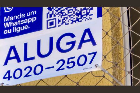 Apartamento para alugar com 47m², 2 quartos e 1 vagaFachada do Prédio com placa