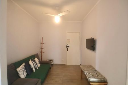 Sala de apartamento para alugar com 1 quarto, 55m² em Balneario Cidade Atlantica, Guarujá